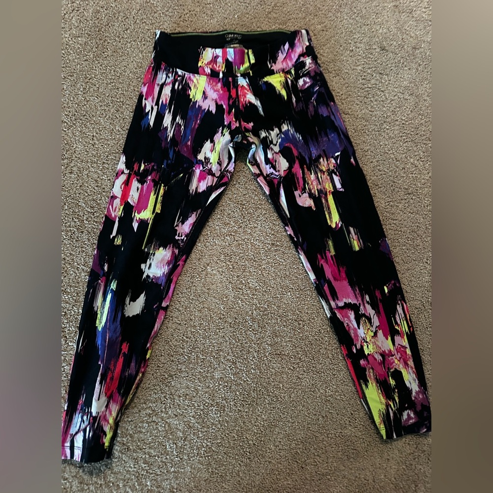 Calvin Klein Capri Leggings - Black, Pink, Yellow